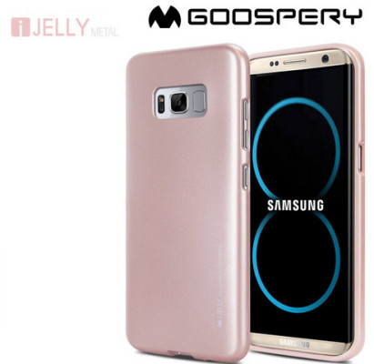 Силиконови гърбове Силиконови гърбове за Samsung Силиконов гръб ТПУ MERCURY iJelly Metal Case за Samsung Galaxy S8 G950 розово злато / rose gold